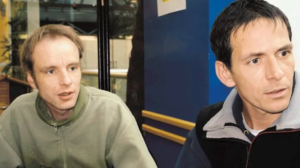 Na sliki z leve: Jernej Mažgon - Jerry in Gregor Bratina