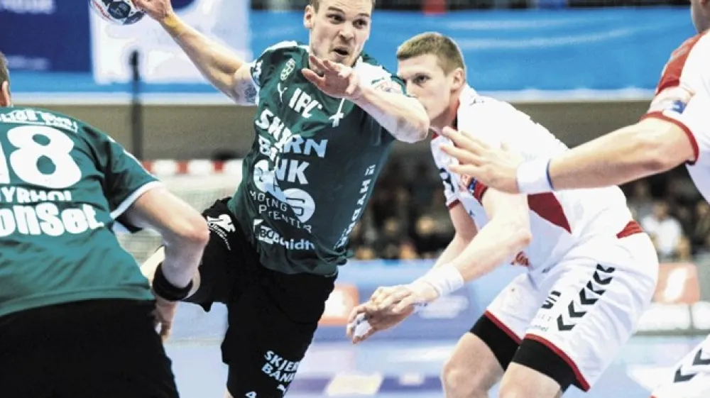 Marcus Olsson (Skjern) je proti Veszpremu dosegel &scaron;est golov.