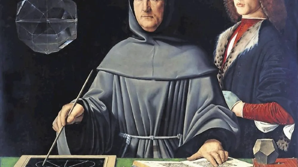 Luca Bartolomeo de Pacioli je postal slaven in  zanj so izdelali celo uraden potret, zato je eden prvih matematikov, za katere vemo, kak&scaron;ni so bili videti.