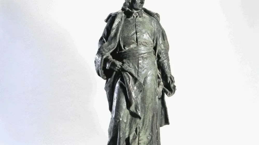 Osnutek spomenika Valentina Vodnika kiparja Alojza Gangla, ki ga hranijo v Narodni galeriji.