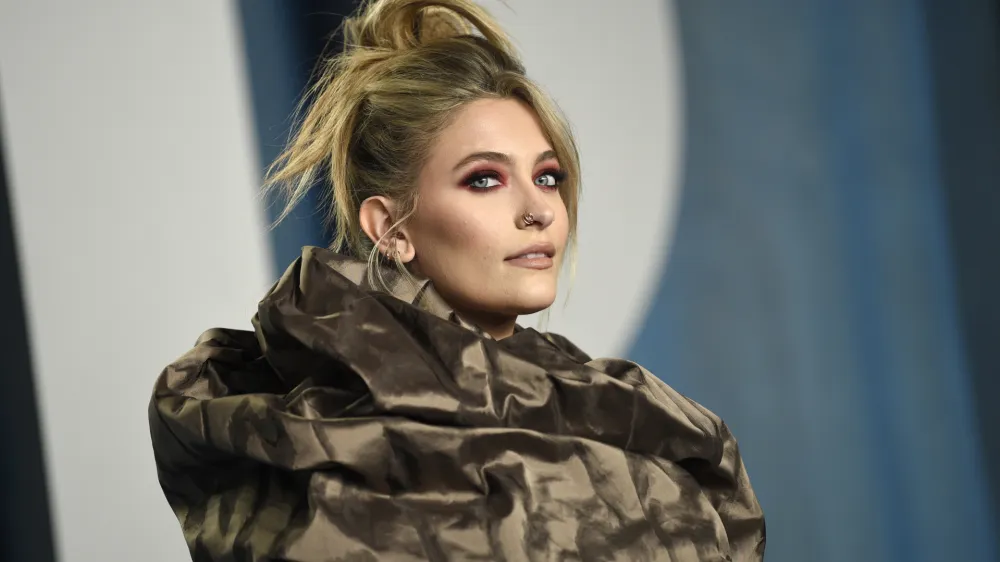 Paris Jackson arrives at the Vanity Fair Oscar Party on Sunday, March 27, 2022, at the Wallis Annenberg Center for the Performing Arts in Beverly Hills, Calif. (Photo by Evan Agostini/Invision/AP)