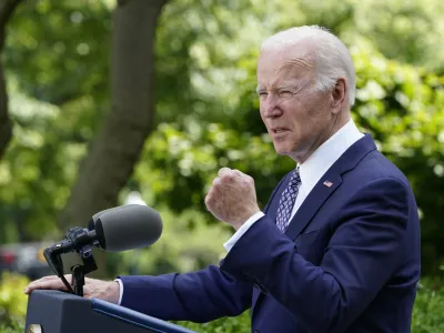 President Joe Biden speaks in the Rose Garden of the White House in Washington, Tuesday, May 17, 2022, during a reception to celebrate Asian American, Native Hawaiian, and Pacific Islander Heritage Month. (AP Photo/Susan Walsh)