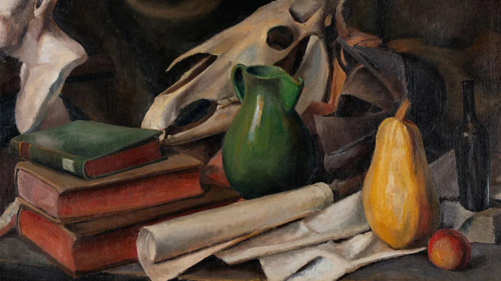 Elda Pi&scaron;čanec: Tihožitje s konjsko lobanjo (1928)&nbsp;