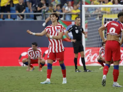 Soccer Football - LaLiga - Cadiz v Atletico Madrid - Estadio Nuevo Mirandilla, Cadiz, Spain - October 29, 2022 Atletico Madrid's Joao Felix reacts after the match REUTERS/Jon Nazca