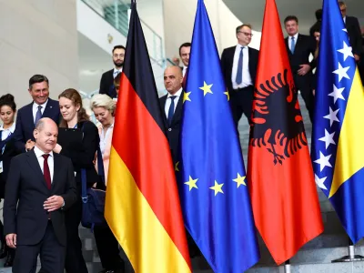 Udeleženci berlinskega procesa z nem&scaron;kim kanclerjem Scholzem na čelu upajo na premike, ki jih v preteklosti ni bilo. Foto:&nbsp;Reuters