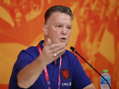 Soccer Football - FIFA World Cup Qatar 2022 - Netherlands Press Conference - Qatar University Training Site, Doha, Qatar - November 16, 2022 Netherlands coach Louis van Gaal during the press conference REUTERS/John Sibley
