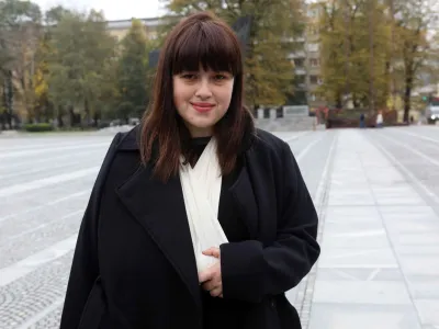 direktorica In&scaron;tituta 8. marec Nika Kovač<br><br>- 26.10.2022 - In&scaron;titut 8. marec - spregovorili o aktualnem dogajanju, načrtih in referendumih ter fizičnem napadu na direktorico in&scaron;tituta Niko Kovač; <br><br>//FOTO: Tomaž Skale<br>