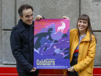 - 28.11.2022 - ilustratorka in filmska animatorka Lea Vučko in Damir Grbanović, filmski animator, režiser in producent&nbsp;//FOTO: Luka Cjuha