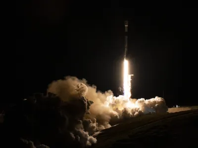 A SpaceX rocket carrying the Surface Water and Ocean Topography satellite lifts off from Vandenberg Space Force Base in California, Friday, Dec. 16, 2022. (Keegan Barber/NASA via AP)