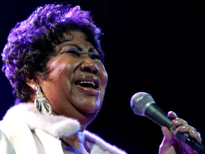 FILE - In this Nov. 21, 2008 file photo, Aretha Franklin performs at the House of Blues in Los Angeles. (AP Photo/Shea Walsh, file)