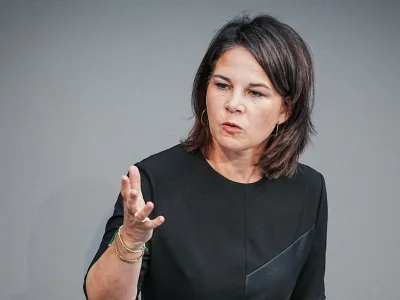 FILED - 23 November 2022, Berlin: German Foreign Minister Annalena Baerbock, speaks during a Bundestag session. Photo: Kay Nietfeld/dpa