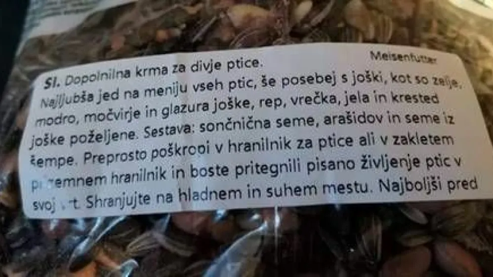 Deklaracija na hrani za ptice