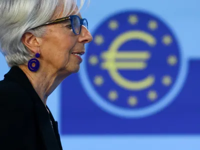European Central Bank (ECB) President Christine Lagarde looks on as she speaks to reporters following the Governing Council's monetary policy meeting, in Frankfurt, Germany May 4, 2023. REUTERS/Kai Pfaffenbach