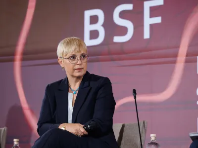 Bled, Rikli Balance Hotel.<br>Mednarodna konferenca Blejski strateski forum 2023.<br>Predsedniski panel z naslovom Globalni izzivi - glasovi mladih, na katerem je imela uvodni nagovor predsednica republike Natasa Pirc Musar.