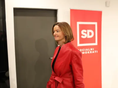 - Tanja Fajon, predsednica stranke SD in ministrica za zunanje zadeva RS. 07.02.2024. Izjava za predsednice stranke SD Tanje Fajon ob aferi Litijska. Foto: Bojan Velikonja
