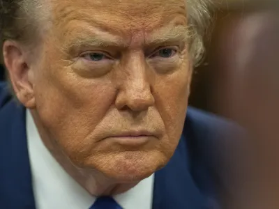 Former President Donald Trump appears at Manhattan criminal court before his trial in New York, Friday, May 3, 2024. (Jeenah Moon/Pool Photo via AP)