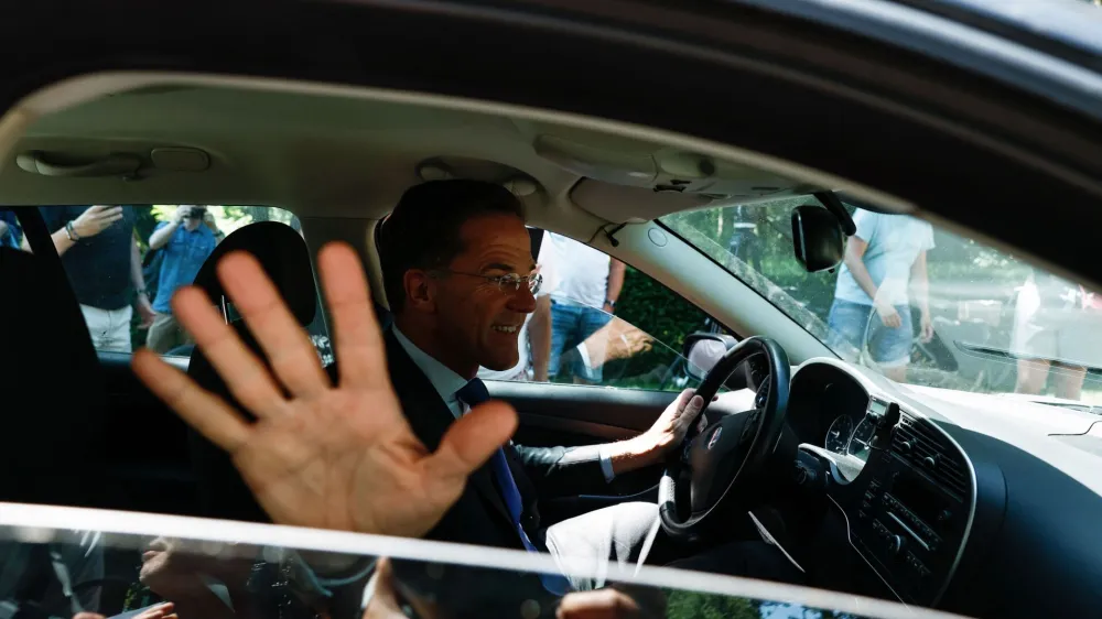 Dutch Prime Minister Mark Rutte leaves the Huis ten Bosch Palace, in The Hague, Netherlands July 8, 2023. REUTERS/Piroschka van de Wouw