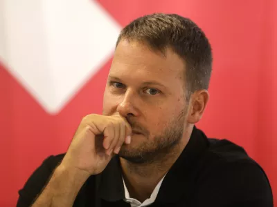 glavni trener RK Krim Mercator Uro&scaron; Bregar- 28.08.2019 - Rokometni klub Krim Mercator - rokometa&scaron;ice - krimovke pred začetkom nove sezone; //FOTO: Jaka Gasar