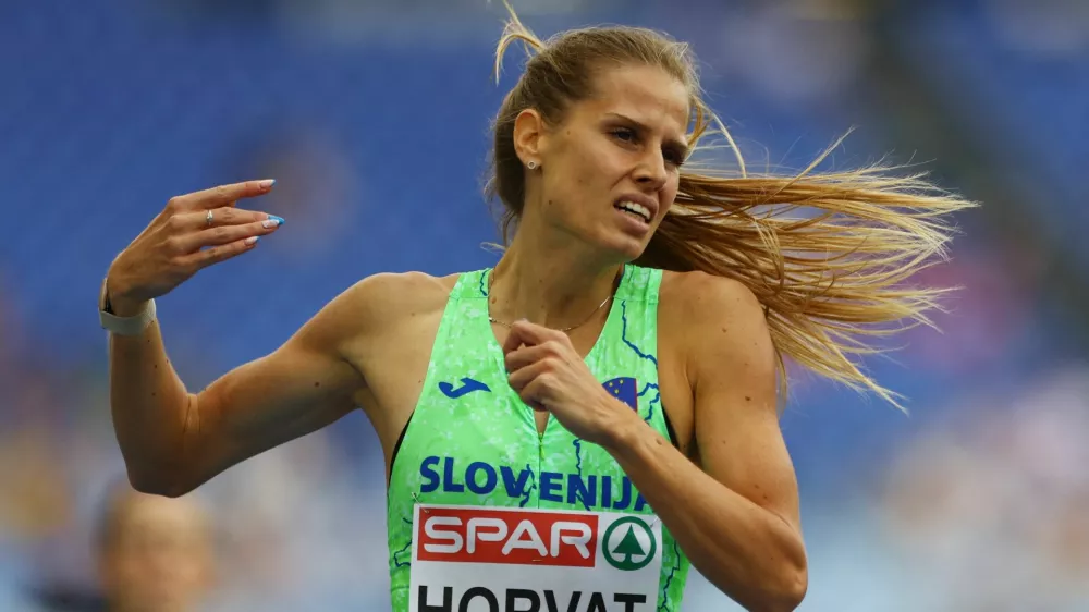 Athletics - European Athletics Championships - Stadio Olimpico, Rome, Italy - June 10, 2024 Slovenia's Anita Horvat reacts during the women's 800m heat 4 REUTERS/Manon Cruz