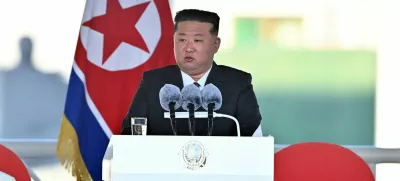FILE PHOTO: North Korean leader Kim Jong Un attends a ceremony for the launch of a "new multipurpose destroyer," as per state media KCNA's reports, in Nampo, North Korea, in this handout picture released on April 26, 2025, by the Korean Central News Agency. KCNA via REUTERS ATTENTION EDITORS - THIS IMAGE WAS PROVIDED BY A THIRD PARTY. REUTERS IS UNABLE TO INDEPENDENTLY VERIFY THIS IMAGE. NO THIRD PARTY SALES. SOUTH KOREA OUT. NO COMMERCIAL OR EDITORIAL SALES IN SOUTH KOREA./File Photo