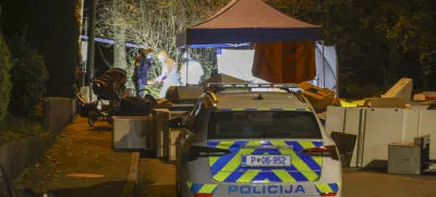 10.11.2024 - Popoldne so na območju Šiške v Ljubljani odkrili ostanke dojenčka - detomor - Ulica Draga - Naselje pri koseškem bajerjuFOTO: LUKA CJUHA