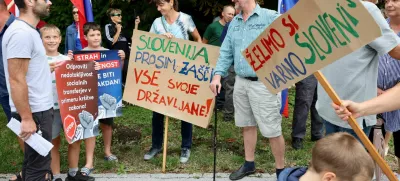 Protestni shod v Ljubljani. Foto: Jaka Gasar