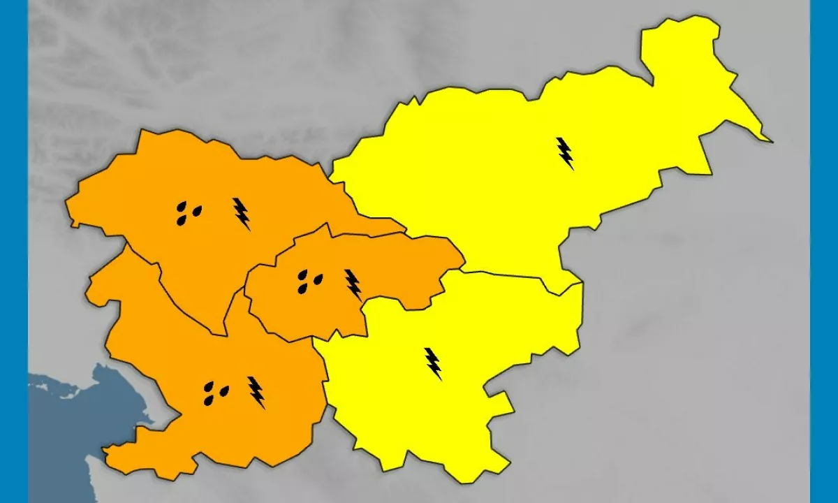 Prihajajo močne nevihte, Arso izdal oranžno opozorilo