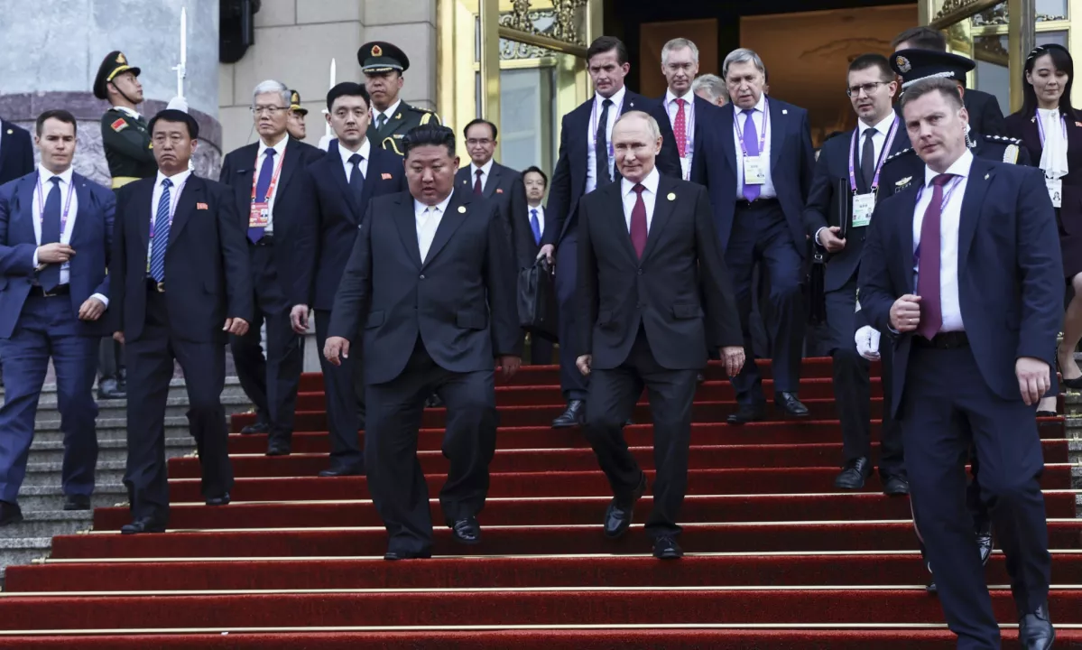 Putin se je Kimu zahvalil za napotitev severnokorejskih vojakov v Rusijo