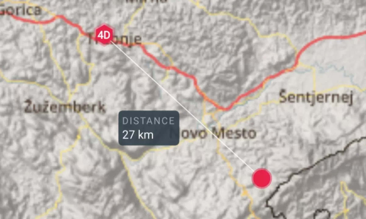 Šibek potres stresel območje Novega mesta