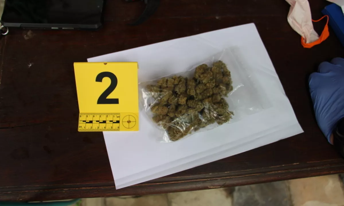 Trebanjski policisti zasegli 2,5 kilograma marihuane, kokain in denar