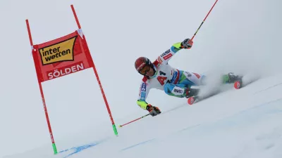 Alpine Skiing - FIS Alpine Ski World Cup - Men's Giant Slalom - Soelden, Austria - October 26, 2025 Slovenia's Zan Kranjec in action REUTERS/Leonhard Foeger / Foto: Leonhard Foeger