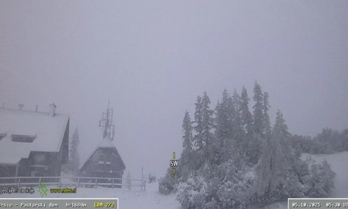 Zaradi močnega dežja, vetra in snega izdano oranžno opozorilo za zahodno in jugozahodno Slovenijo