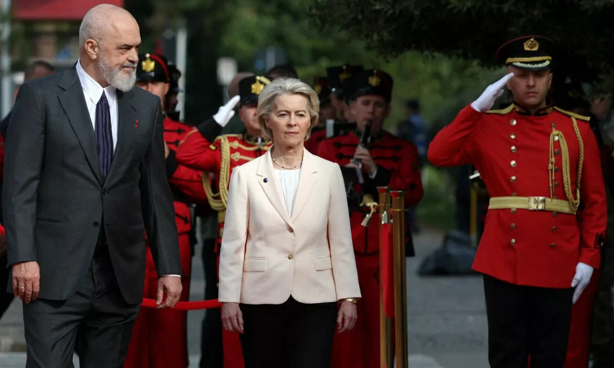 Von der Leyen pohvalila Albanijo za hiter napredek pri približevanju EU