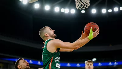 Ljubljana, Arena Stozice.Kosarkarski evropski pokal, 5. krog: Cedevita Olimpija - Neptunas.