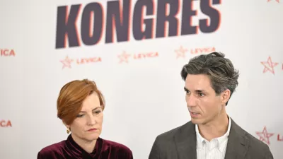 Luka MesecAsta Vrečko04.10.2025 - Redni kongres stranke Levica, na katerem bodo začeli postopke za imenovanje novega vodstva in potrjevali predvolilni sporazum o sodelovanju z zunajparlamentarno stranko VesnaFOTO: Nik Erik Neubauer