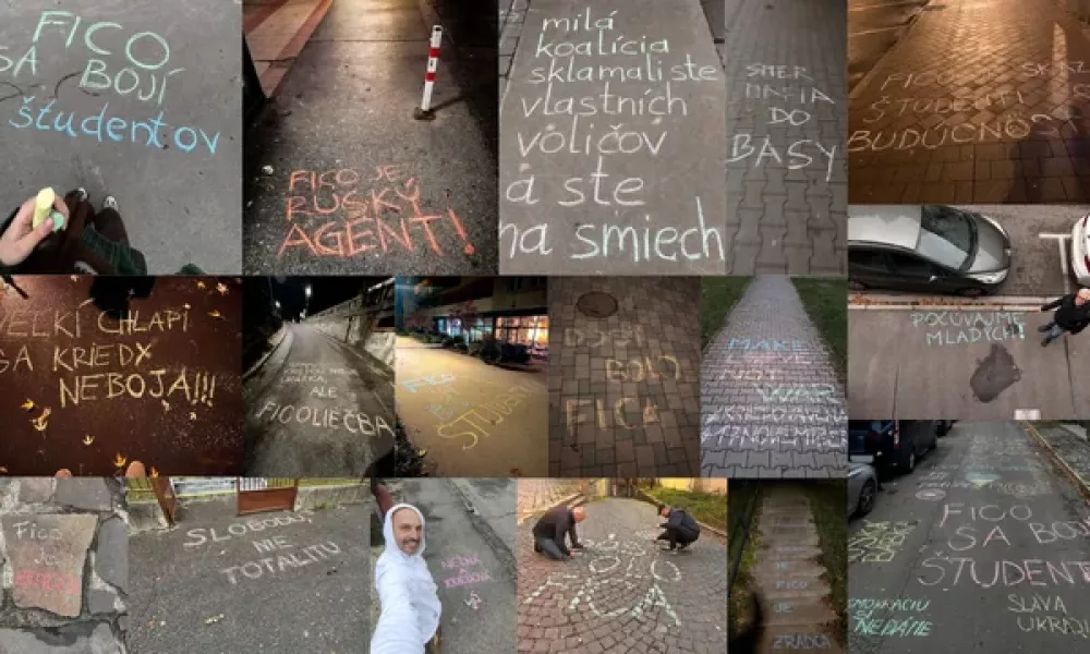 grafiti kredne revolucije na slovaškem