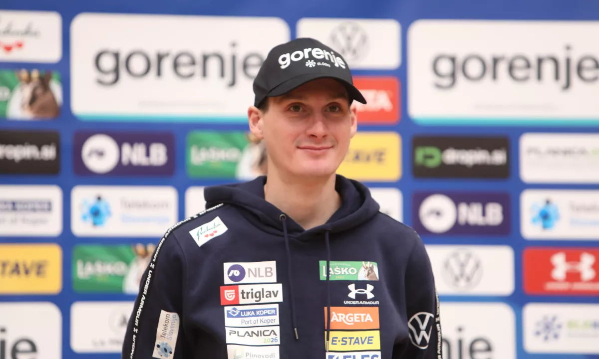 Domen Prevc v Lillehammerju tik pod stopničkami