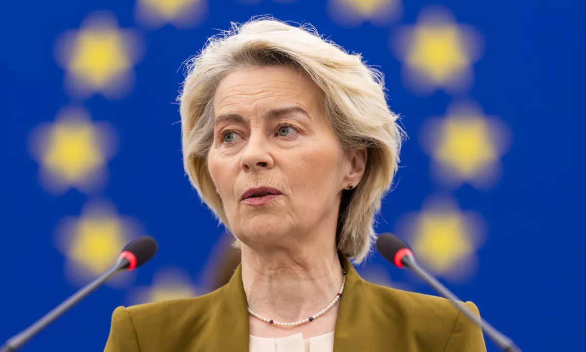 Von der Leynova poudarila pomen pravičnega miru v Ukrajini in nadaljnje finančne pomoči