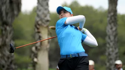 ﻿Spanija, Tarragona.Mlada slovenska golfistka Ana Belac na sredozemskem turnirju v golfu v spanski Tarragoni junija lani, kjer je bila tretja med posameznicami.