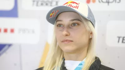 Janja Garnbret2.10.2025 - planinska zveza - &scaron;portno plezanje - tiskovna konferenca po svetovnem prvenstvuFoto: Luka Cjuha