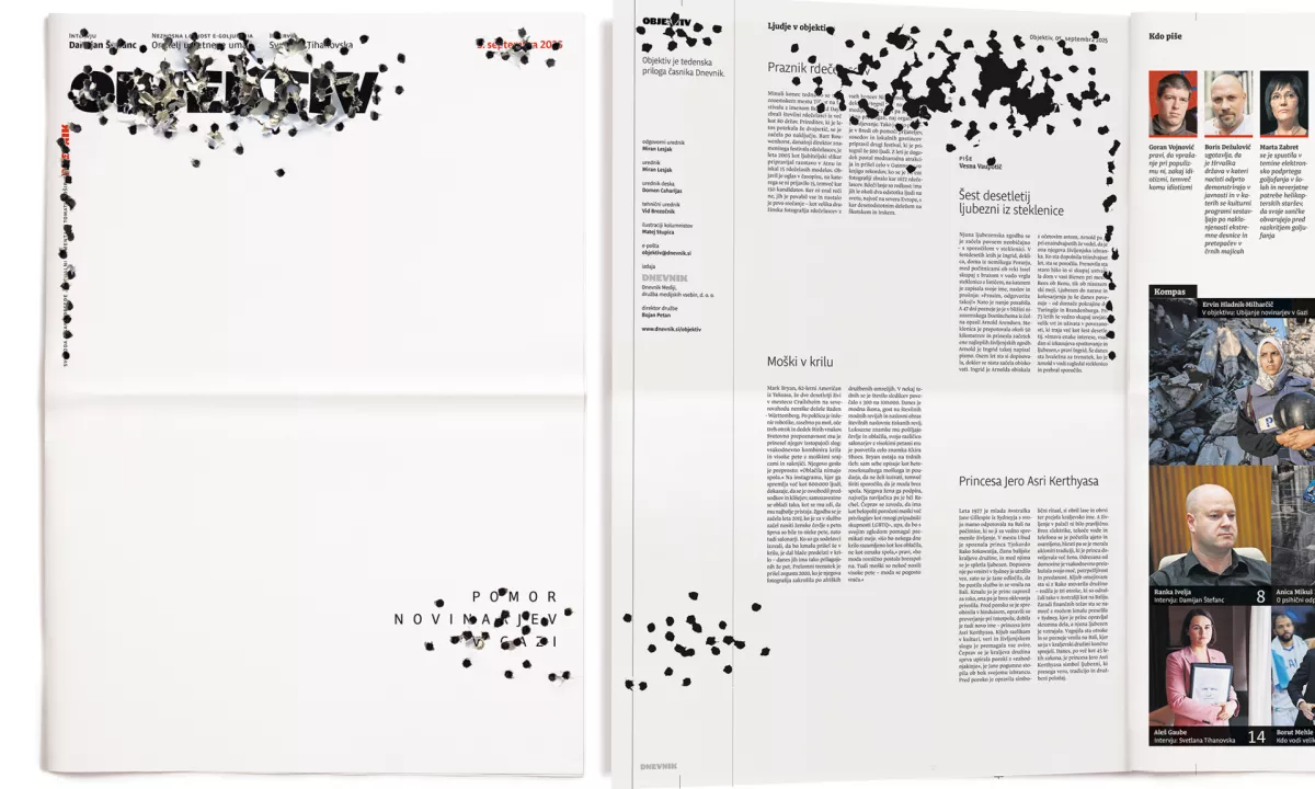 Gre za naslovnico, s katero je večkrat nagrajeni grafični oblikovalec in vizualni komentator @tomatokosir opozoril na pomor novinarjev v Gazi.