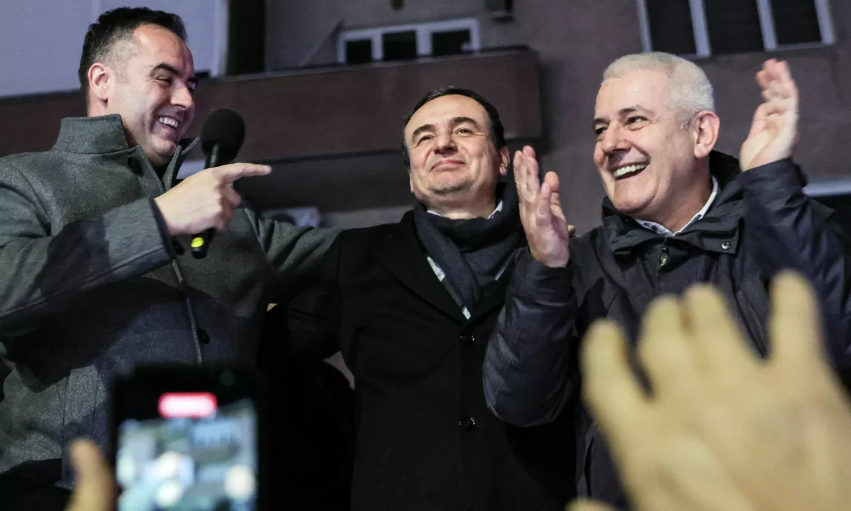 Kurtijeva stranka zmagala na volitvah na Kosovu in si obeta večino