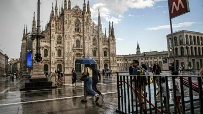 Rain and thunderstorms in Piazza Duomo Milan Milan - Italy - News Monday, 07 July, 2025Rain and Thunderstorms in Piazza Duomo Milano, Dome Square, Milan, Italy - 07 Jul 2025,Image: 1019335127, License: Rights-managed, Restrictions:, Model Release: no