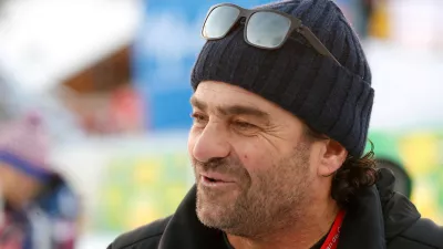 FILE PHOTO: Skiing - Alpine Skiing World Cup - Ladies' Alpine Giant Slalom - Kronplatz, Italy - January 23, 2018. former Italian skier Alberto Tomba. REUTERS/Stefano Rellandini/File Photo