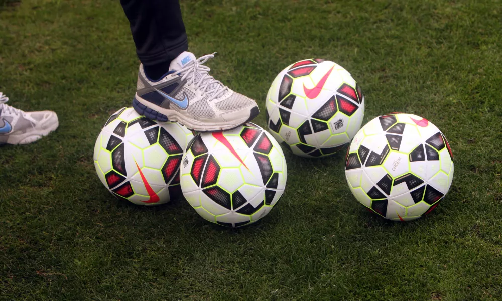 nogometna žoga - 01.09.2014 -  Nogometna zveza Slovenije (NZS) - nogometna reprezentanca na pripravah v Lescah za prvo kvalifikacijsko tekmo za evropsko prvenstvo Euro 2016 v Tallinnu proti Estoniji. trening//FOTO: Tomaž Skale