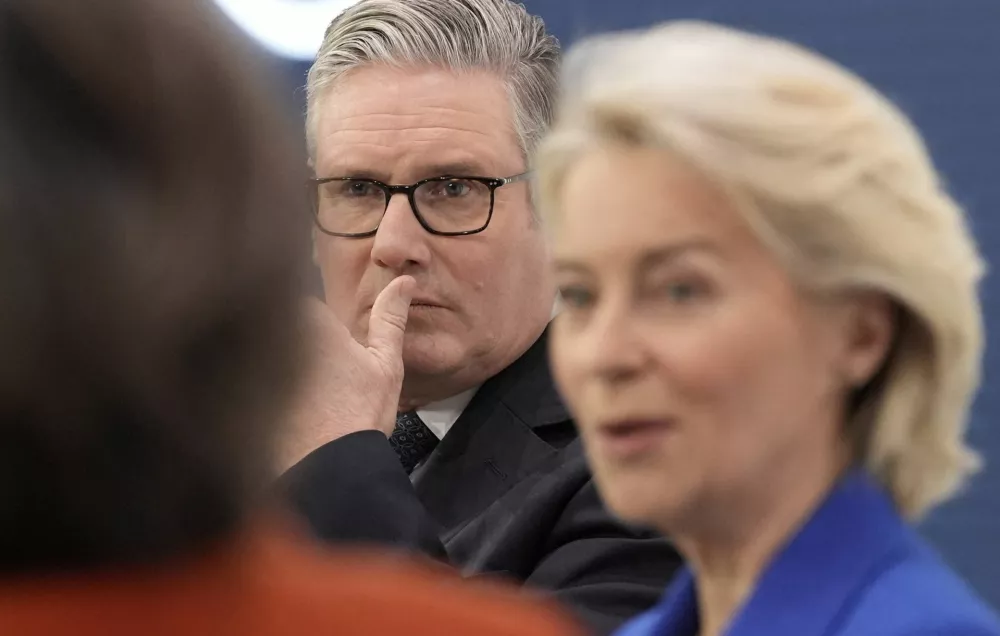 British Prime Minister Keir Starmer takes part in a panel discussion with President of the European Commission Ursula von der Leyen and moderated by Christine Amanpour during the Munich Security Conference in Munich, Germany, February 14, 2026.  Stefan Rousseau/Pool via REUTERS