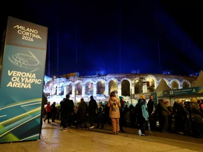 Milano Cortina 2026 Winter Olympics - Arena di Verona, Verona, Italy - February 20, 2026 General view of Arena di Verona ahead of the closing ceremony REUTERS/Lisi Niesner