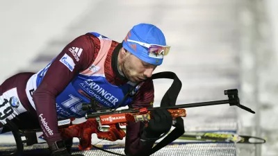 IBU Biathlon World Cup - Sprint Men 10 km - Kontiolahti, Finland - March 8, 2018. Anton Shipulin of Russia is seen in action. LEHTIKUVA / Martti Kainulainen via REUTERS ATTENTION EDITORS - THIS IMAGE WAS PROVIDED BY A THIRD PARTY. NO THIRD PARTY SALES. NOT FOR USE BY REUTERS THIRD PARTY DISTRIBUTORS. FINLAND OUT. NO COMMERCIAL OR EDITORIAL SALES IN FINLAND.