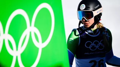 Italija, Cortina d'Ampezzo.Zimske olimpijske igre 2026.Alpsko smucanje, zenski slalom, druga voznja.Slovenska smucarka Ana Bucik Jogan.