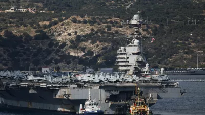 USS Gerald R. Ford aircraft carrier arrives at Souda Bay on the island of Crete, Greece, February 23, 2026. REUTERS/Stelios Misinas